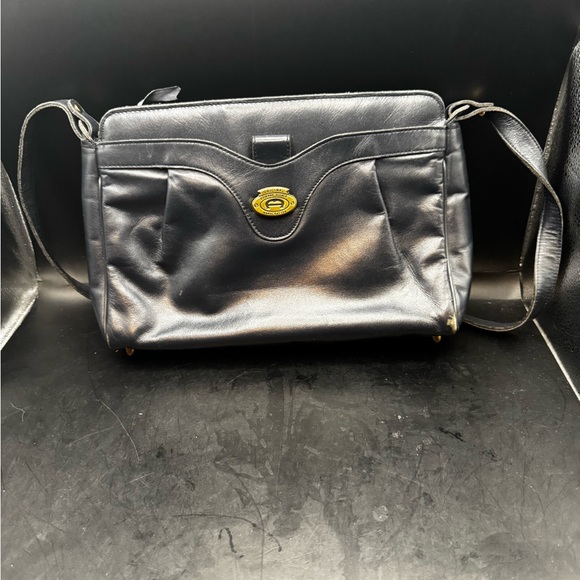 Etienne Aigner Handbags - Etienne Aigner Shoulder Bag Blue Leather Crossbody Purse Handcrafted Vintage